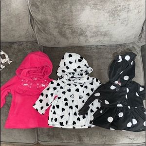 3 micro fleece hoodies CARTERS